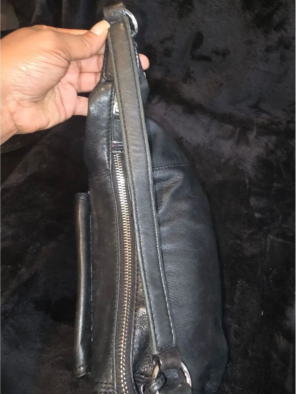 123. Michael Kors Black Leather Hobo